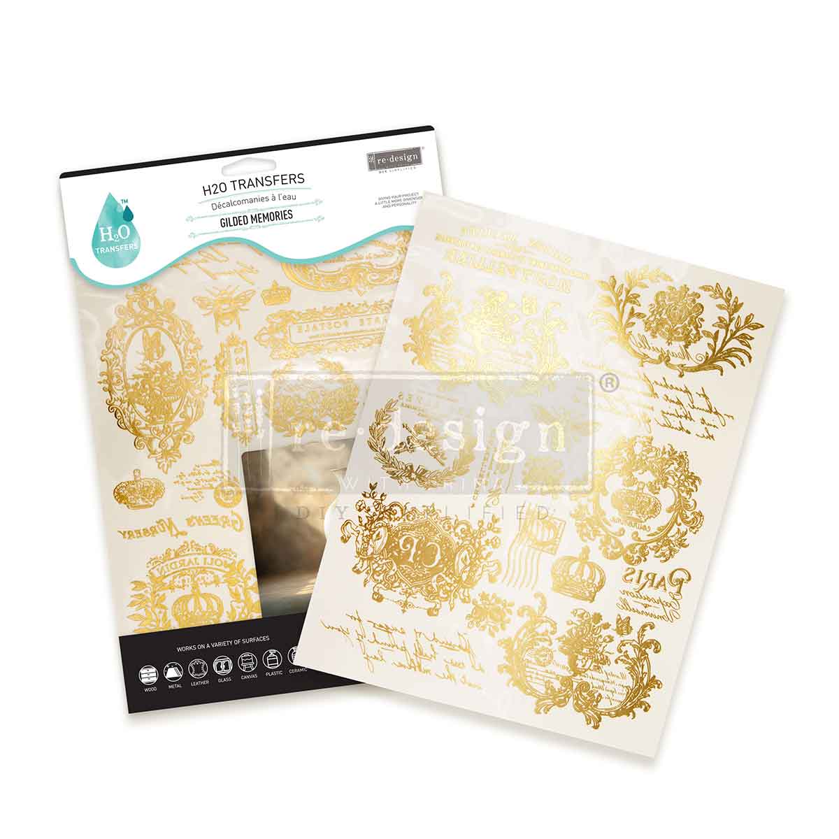 NEW:H20 Transfer-Gilded Memories