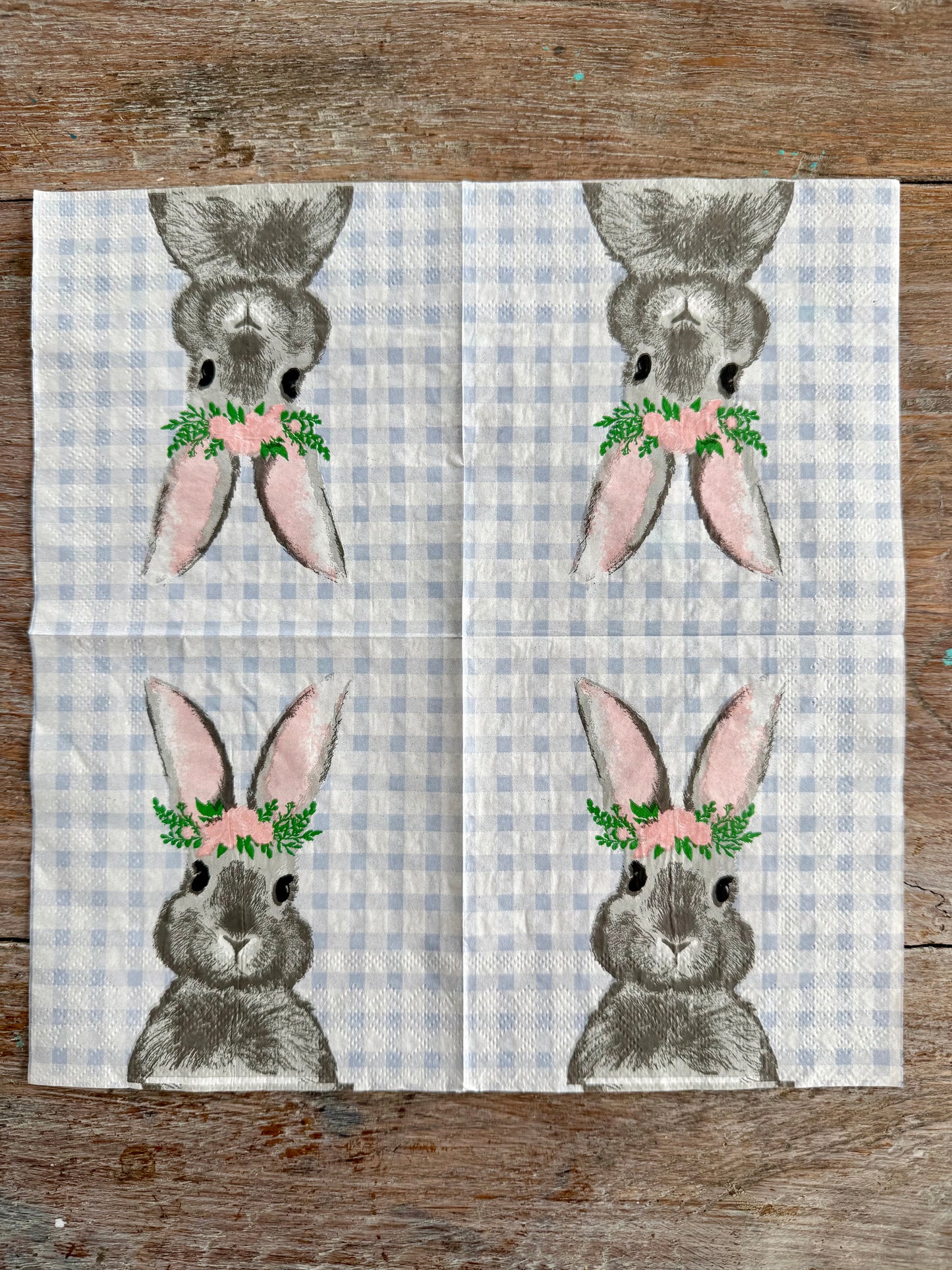 Napkin-Gingham Rabbit