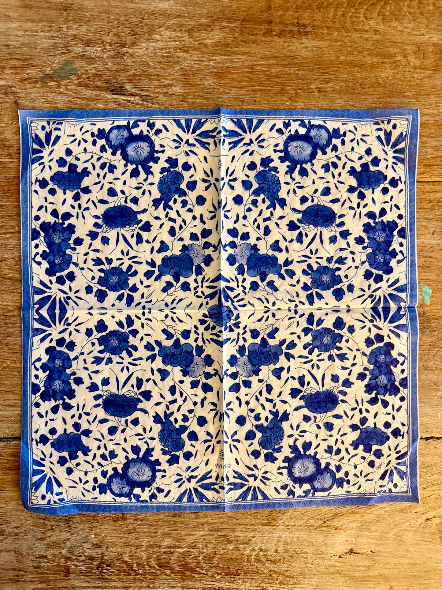 Designer Napkin-Delft Blue-Large