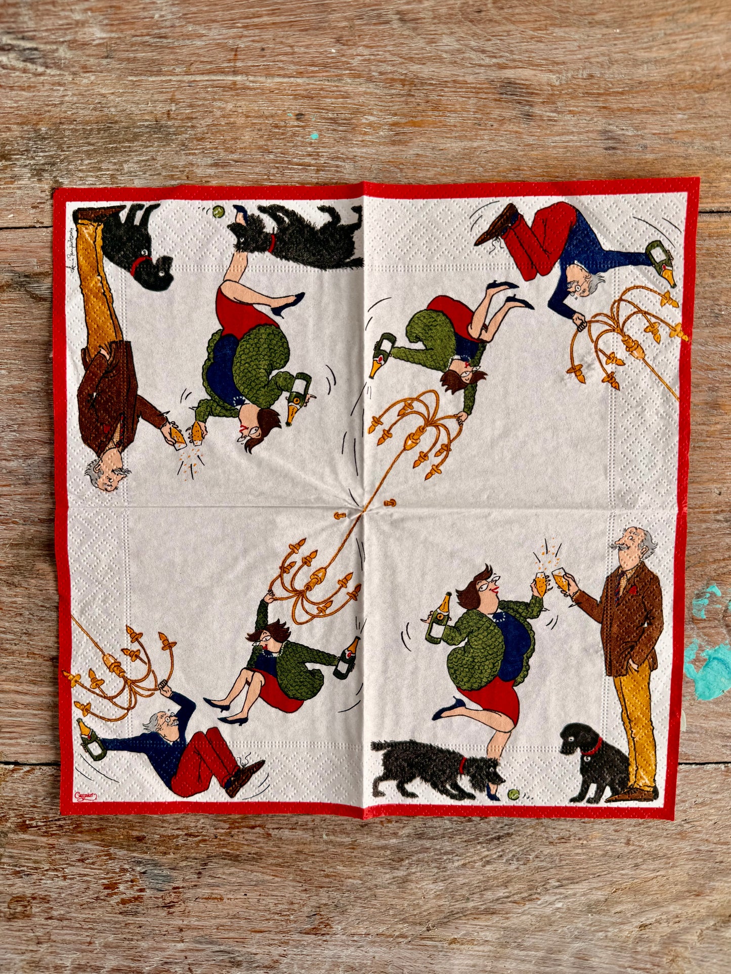 Designer Napkin-Bottoms Up