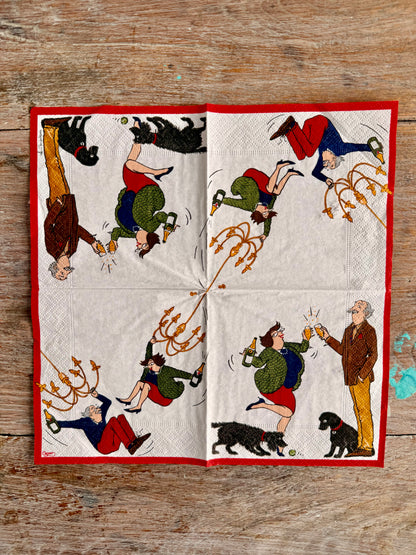 Designer Napkin-Bottoms Up