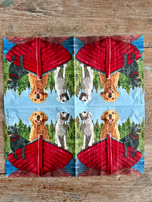 Designer Napkin-Gone Fishin