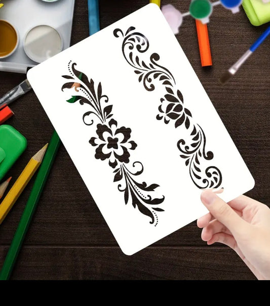 Stencil-Flourished A4