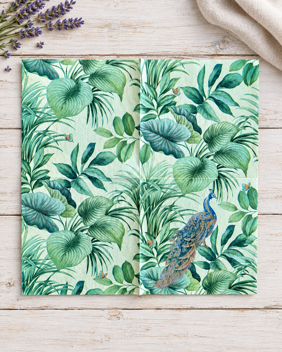 Napkin-Peacock Tropical-French Collection