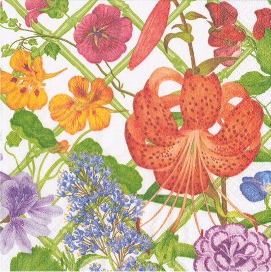 Designer Napkin-Floral Trellis