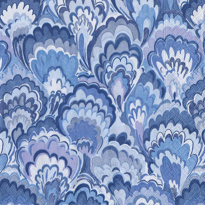 Designer Napkin- Marbled Ceramica Indigo