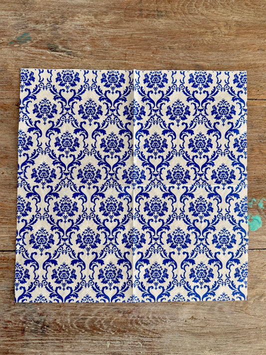 Napkin- Blue Damask