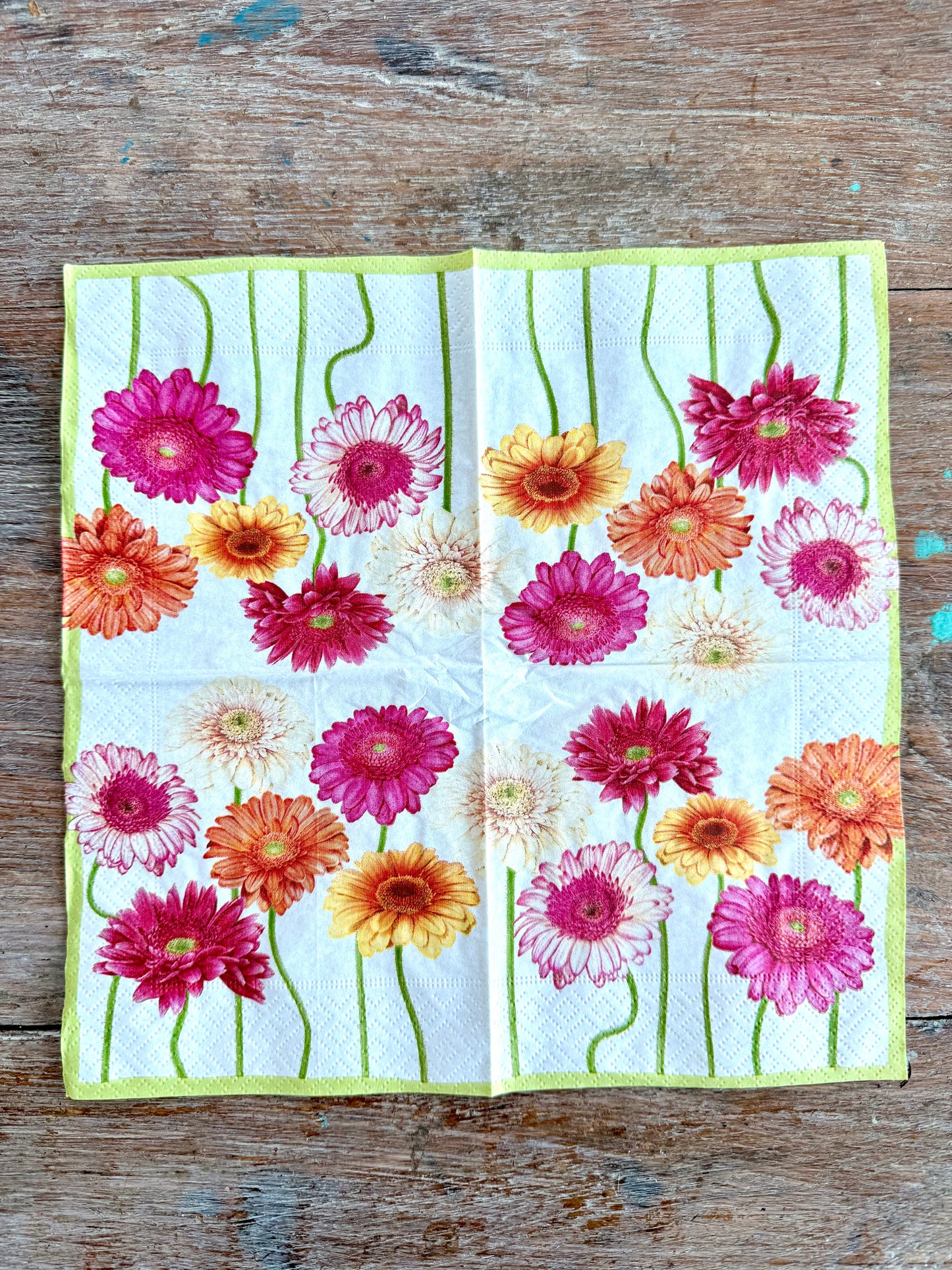 Designer Napkin-Gerbera cocktail