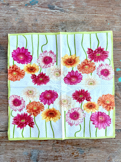 Designer Napkin-Gerbera cocktail