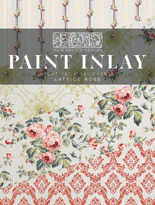 NEW: IOD Paint Inlay-Lattice Rose