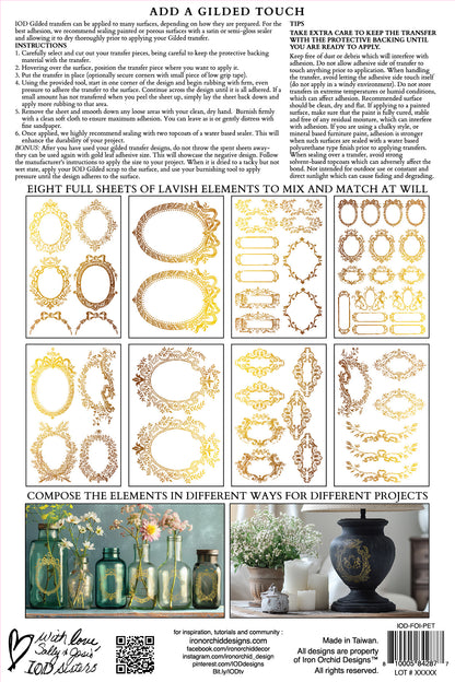 NEW: IOD Gilded Transfer-Petite Ornaments