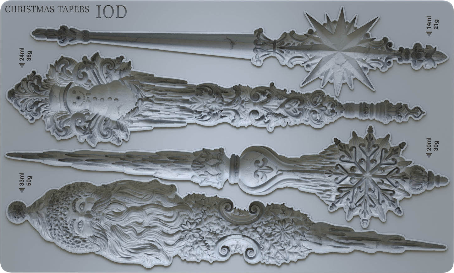 IOD Mould-Christmas Tapers