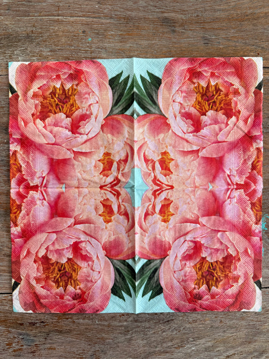 Napkin-Peony Blue