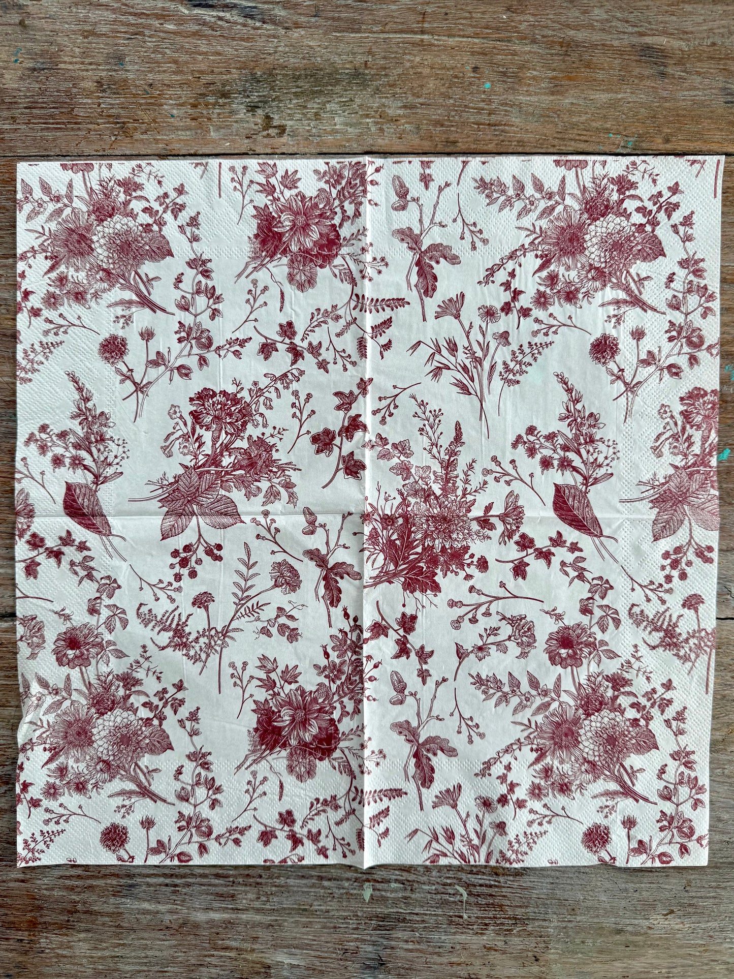 Napkin- Red Florals