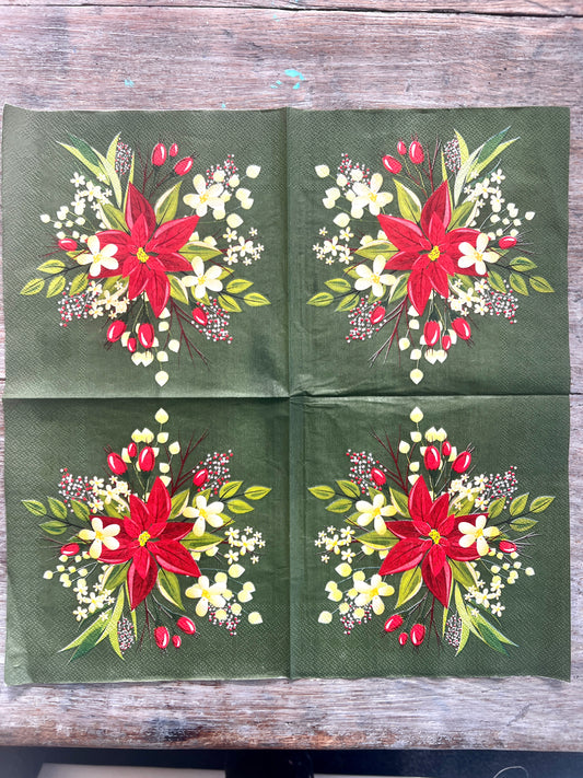 Napkin Poinsettia