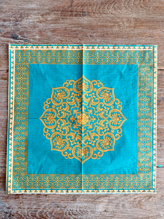 Napkin-Turquoise Silk
