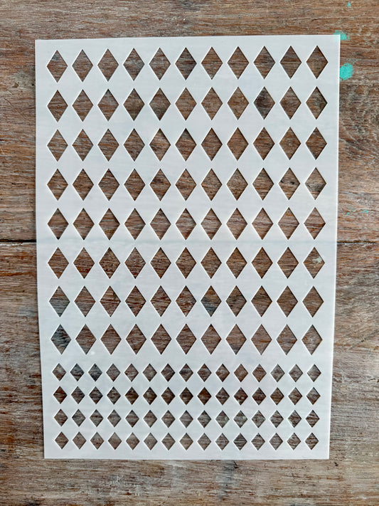 Stencil-Diamonds-2 size A4