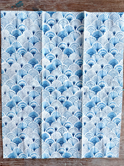Napkin-Blue & White Fans