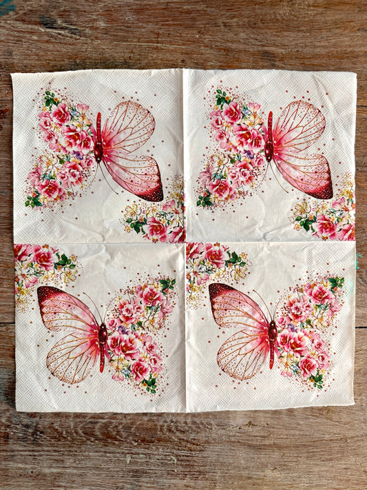 Napkin-Butterfly Blossoms