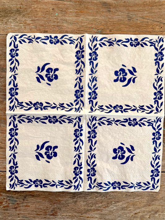 Napkin-French Border Floral-French Collection