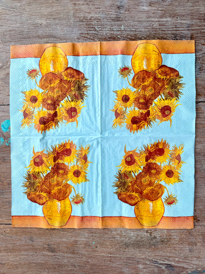 Napkin- Van Goph Sunflowers-French Collection