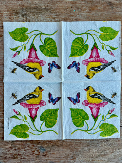 Designer Napkin-Morning Glory Nest