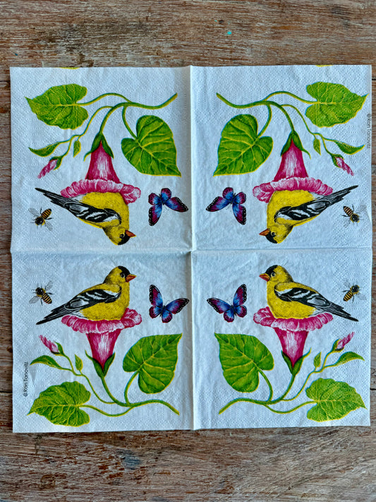 Designer Napkin-Morning Glory Nest