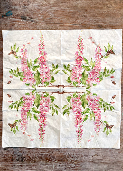 Napkin-Pink Wisteria