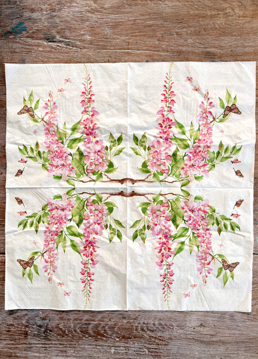 Napkin-Pink Wisteria