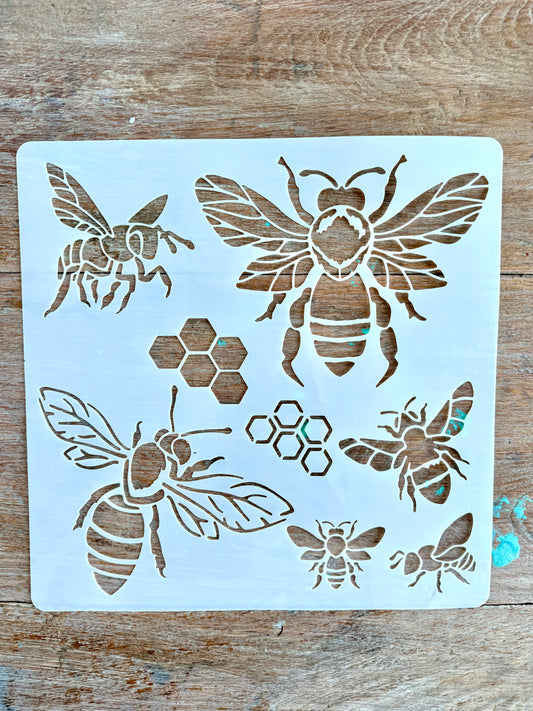 Stencil-Honey Bees