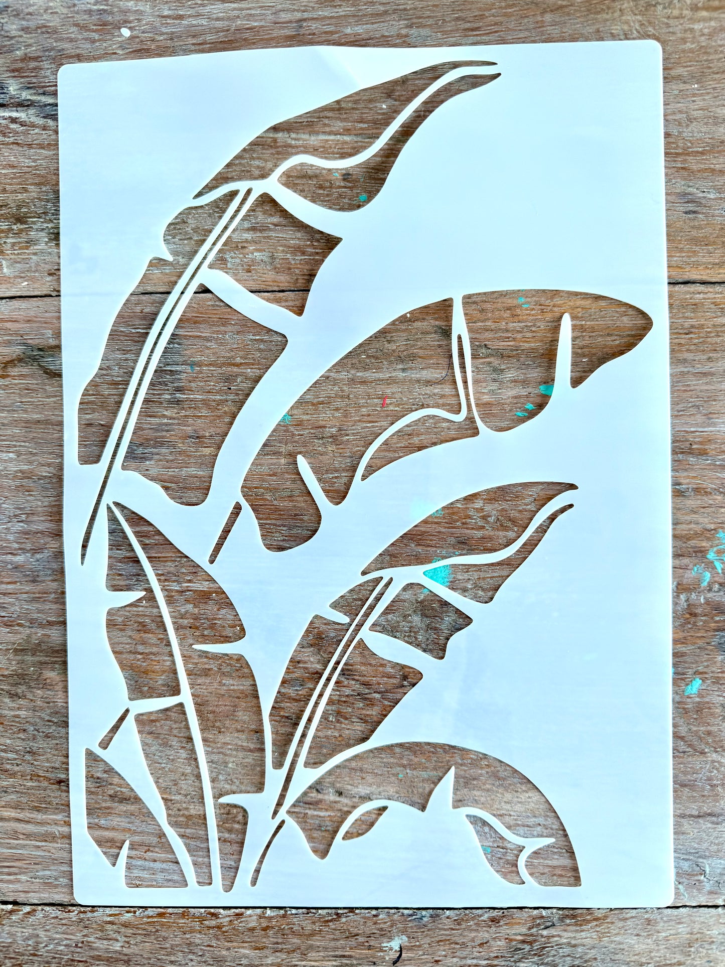 Stencil-Tropic Leaves