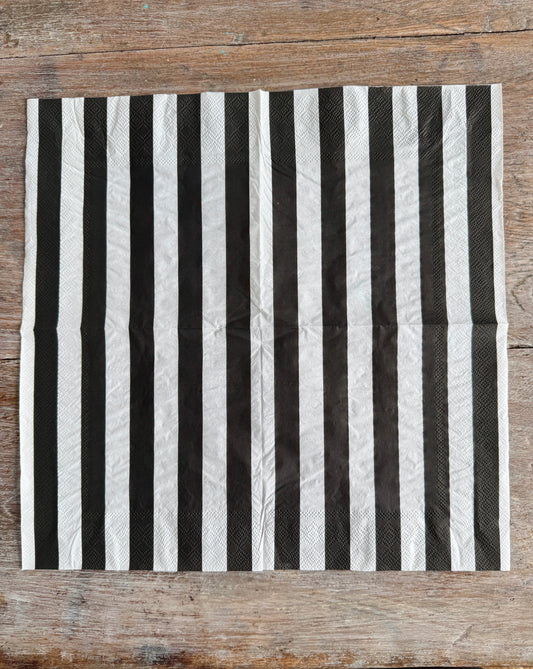 Napkin-Black Stripes