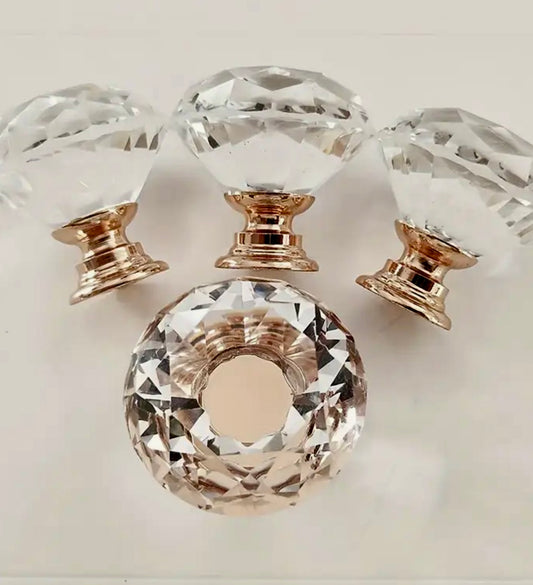 Rose Gold Glass Knobs