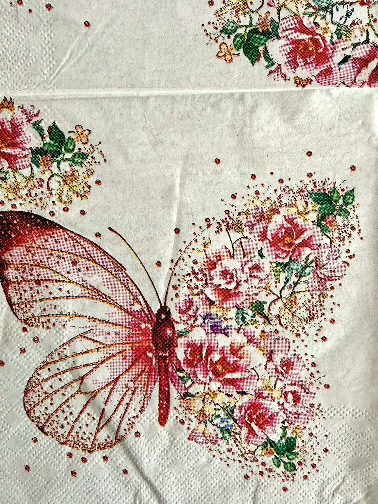 Napkin- Butterfly Flowers