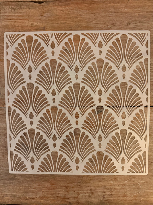 Stencil-Art Deco Fans 1