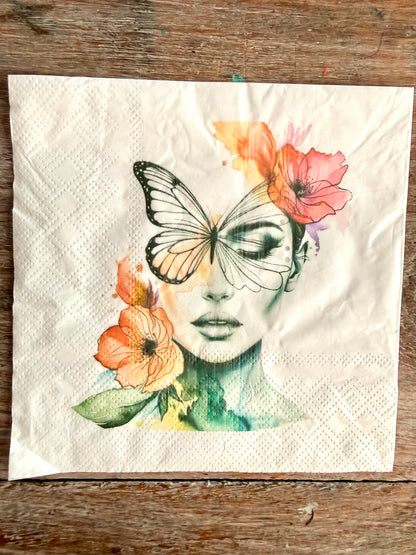 Designer Napkin-Madame Butterfly Bloom