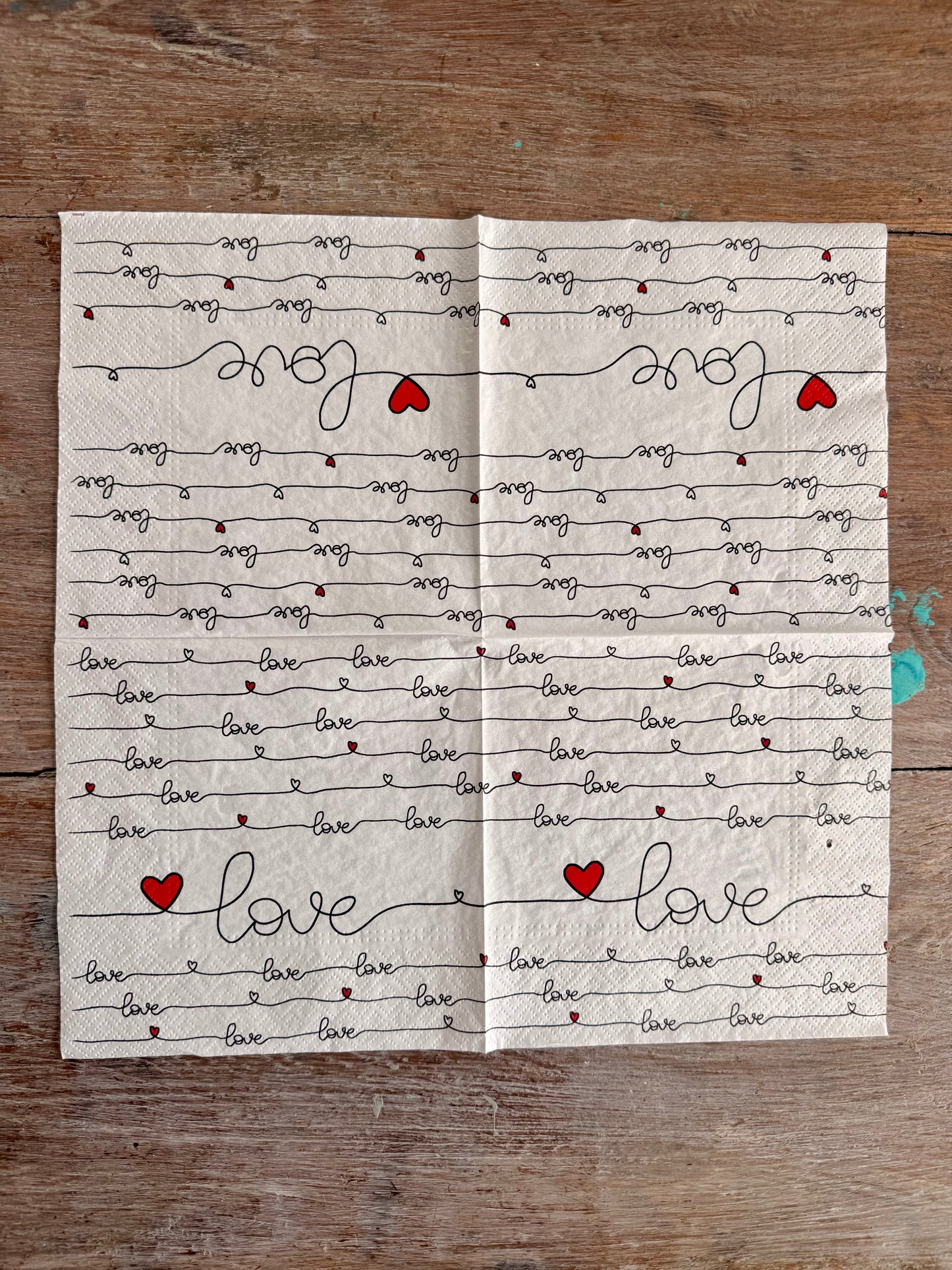 Napkin Paris-Love Letters-French Collection