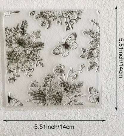Stamp Butterfly Floral delight