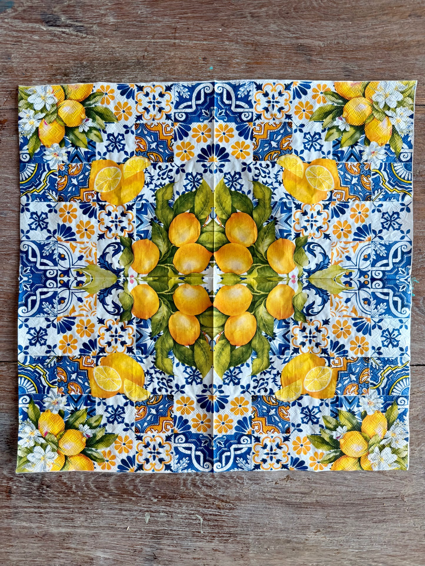 Napkin-Italian lemon tiles