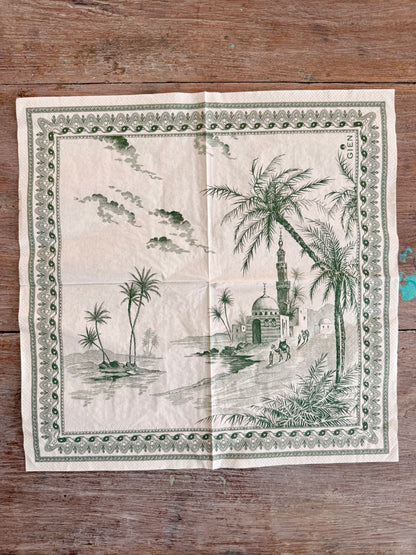 Napkin-Idyllic Egyptian Scene-French Collection