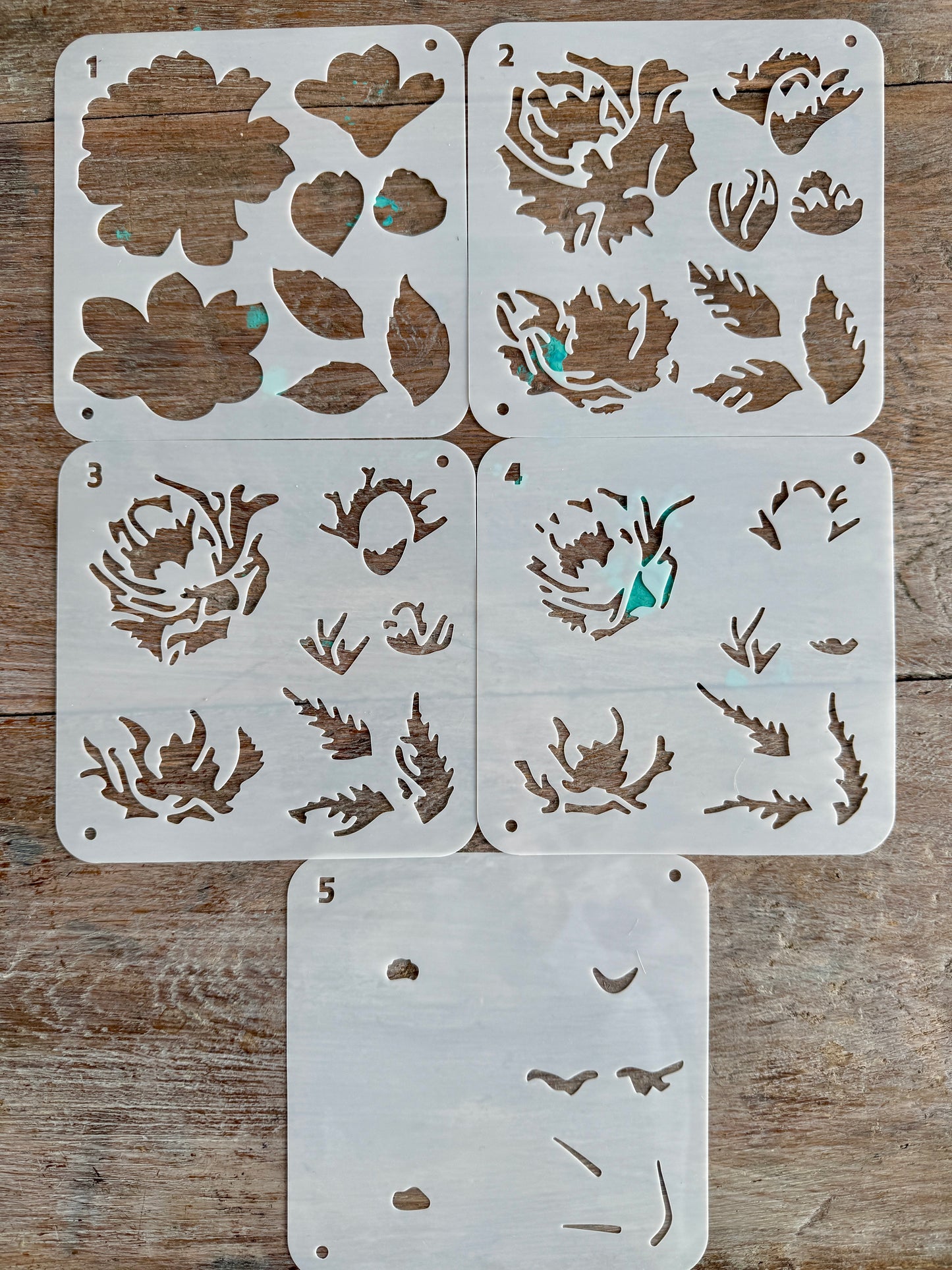 Stencil-Layered Roses