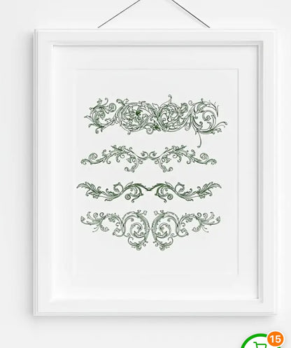 Stamp French Scrolls