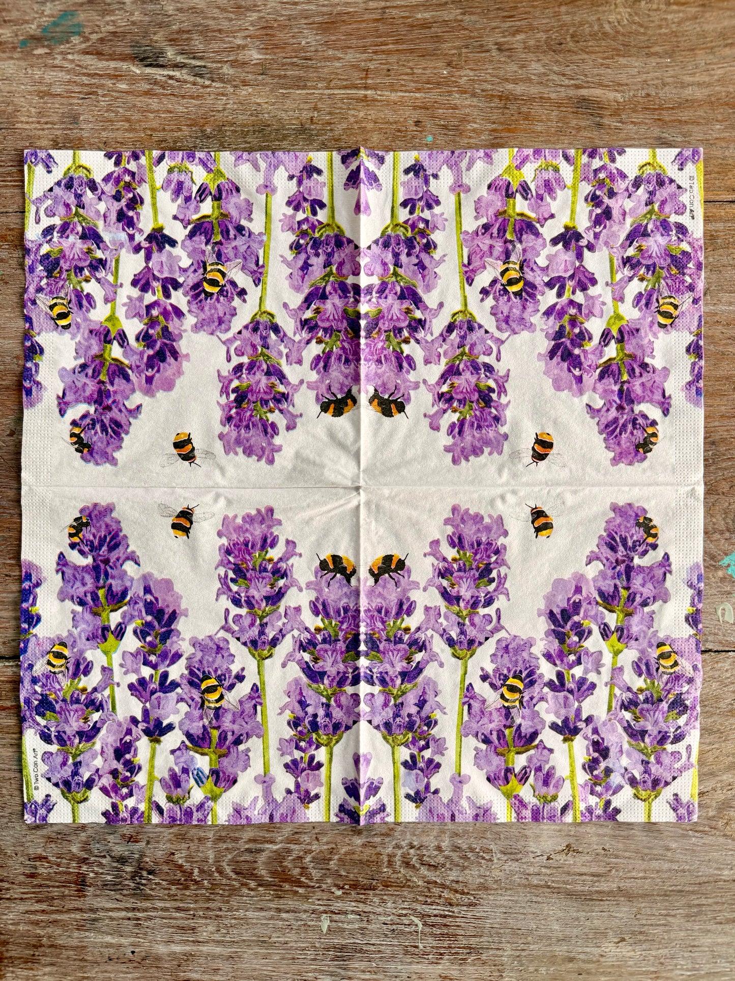 Designer Napkin-Bees Lavender large