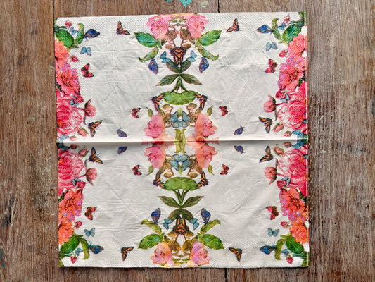 Napkin-Butterfly Garden