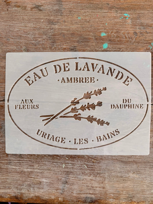 Stencil-Eau de Lavande Ambree