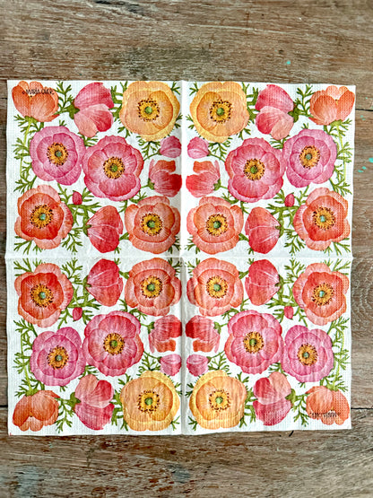 Designer Napkin-Poppy paradise