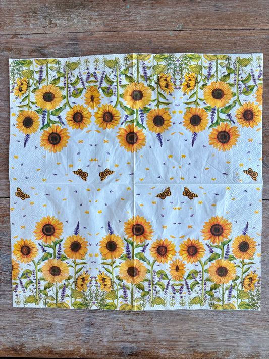 Napkin Tissue-Sunflowers & Lavender
