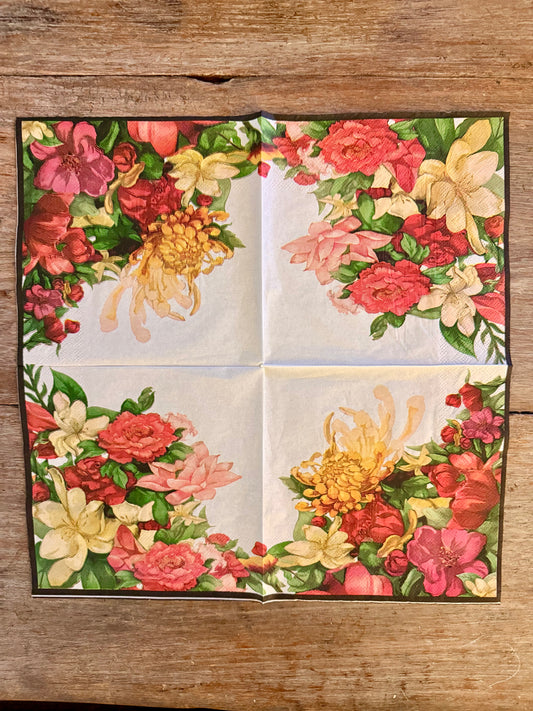 Napkin-Chrysanthemum & Flora