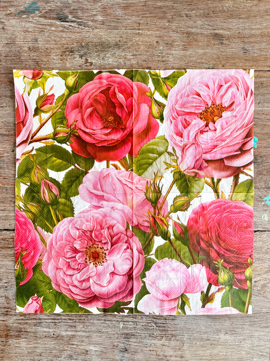 Napkin Tissue-Heirloom Roses& Peonies