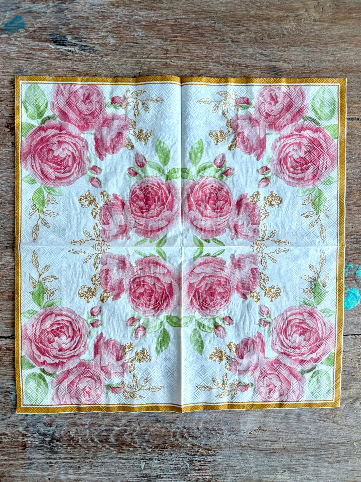 Napkin-Pink Roses& Buds